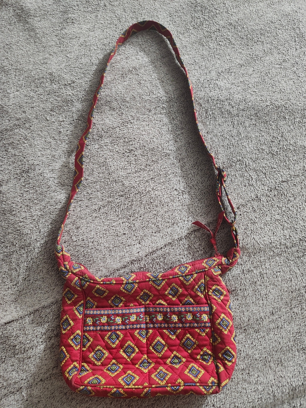 Vera Bradley Crossbody OR Shoulder Bag, RETIRED, Villa Red, Hard To Find - Picture 2 of 7